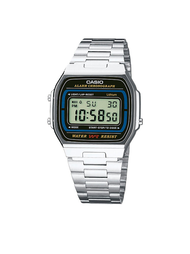 Casio Zegarek Casio Vintage A164WA-1VES Srebrny
