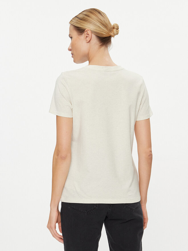 Tommy Hilfiger Tommy Hilfiger Camiseta Frosted WW0WW38813 Écru Regular Fit