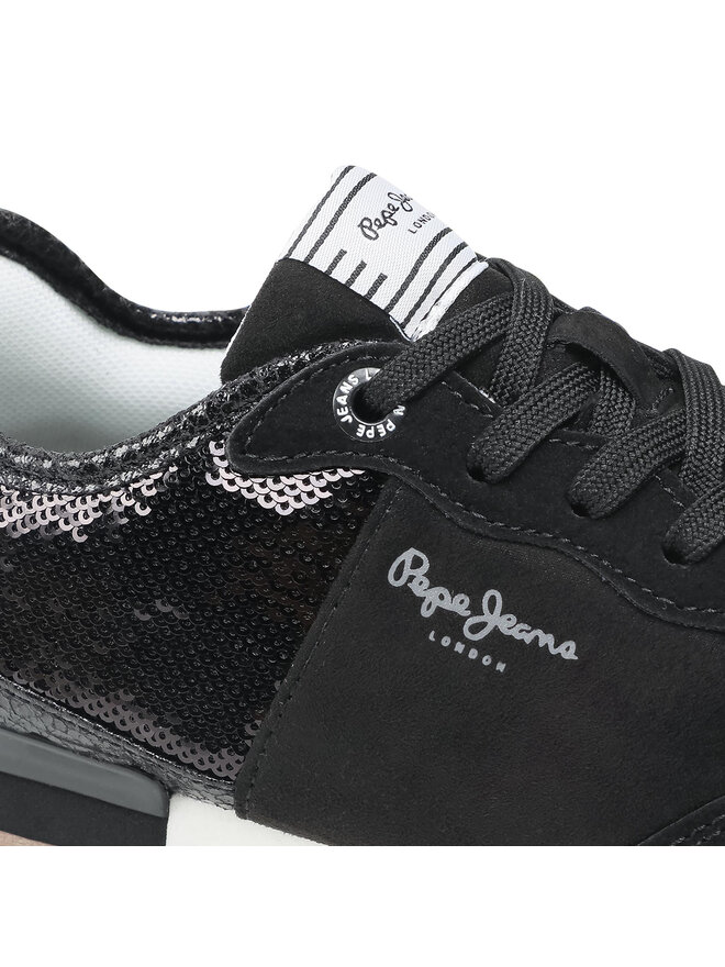 Pepe Jeans Snīkeri Pepe Jeans Archie Sequins PLS31204 Melns