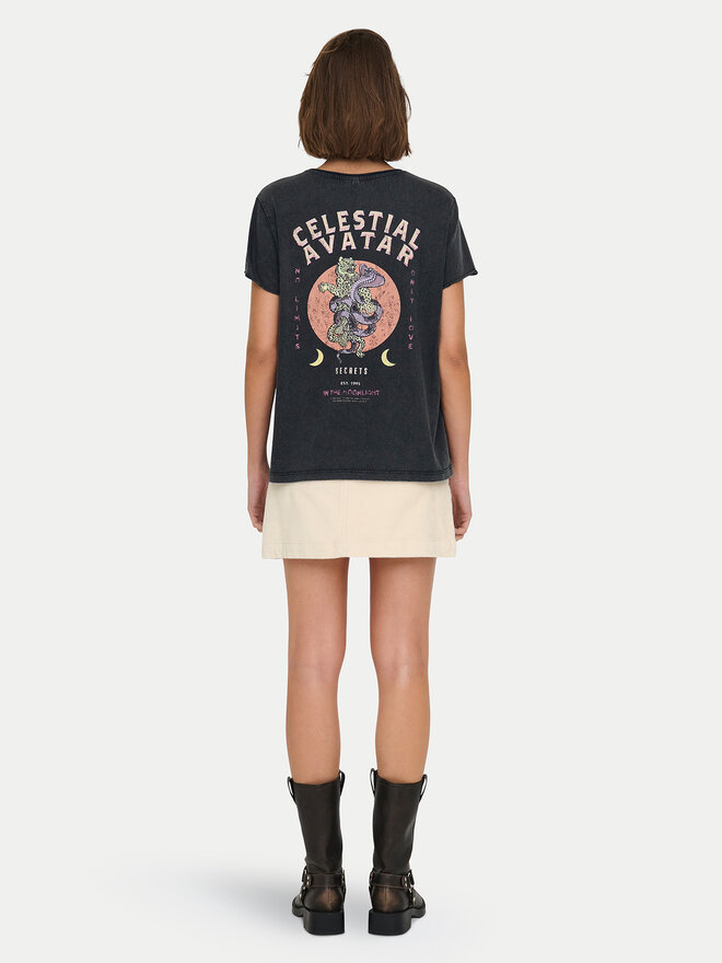 ONLY ONLY Marškinėliai Lucy 15336965 Pilka Regular Fit