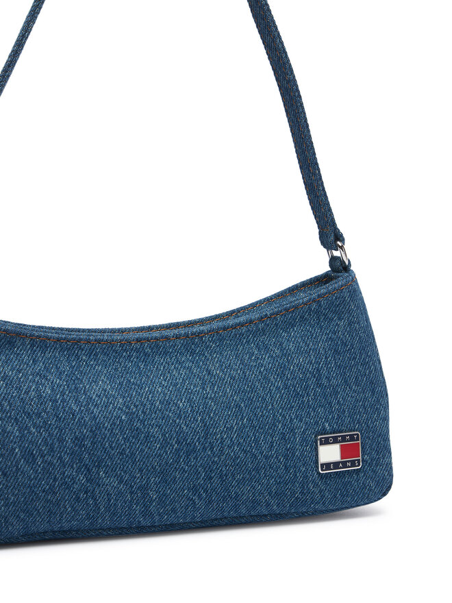 Tommy Jeans Handtasche Tommy Jeans Tjw Cool Denim Shoulder Bag AW0AW19157 Blau