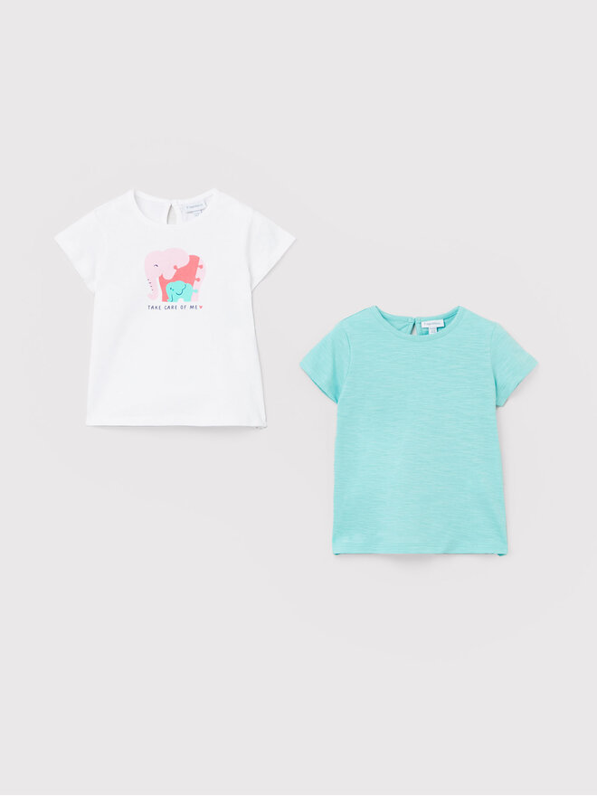 OVS OVS Σετ 2 T-Shirts 1496191 Έγχρωμο Regular Fit