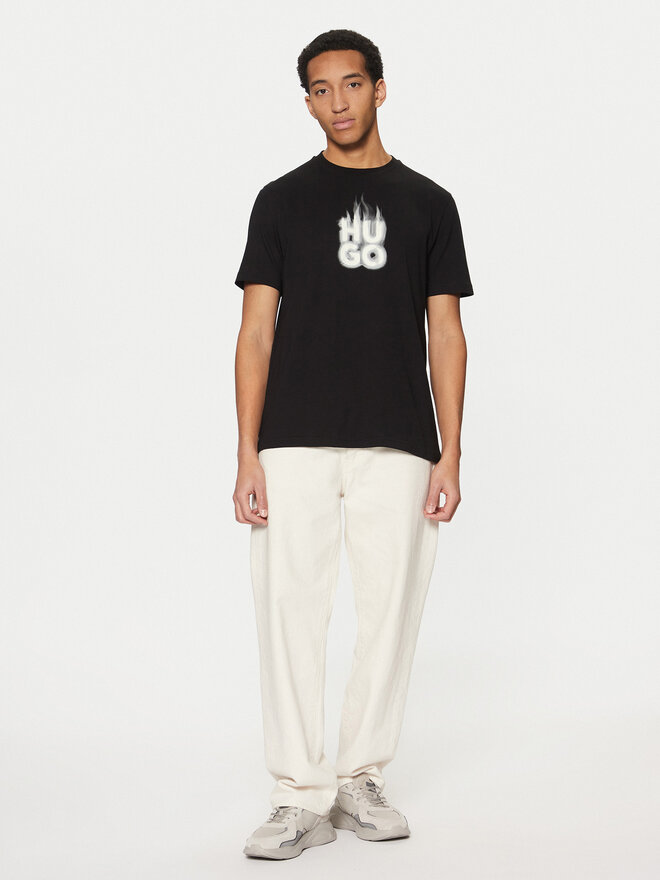HUGO HUGO Camiseta Dalayer 50535363 Negro Regular Fit