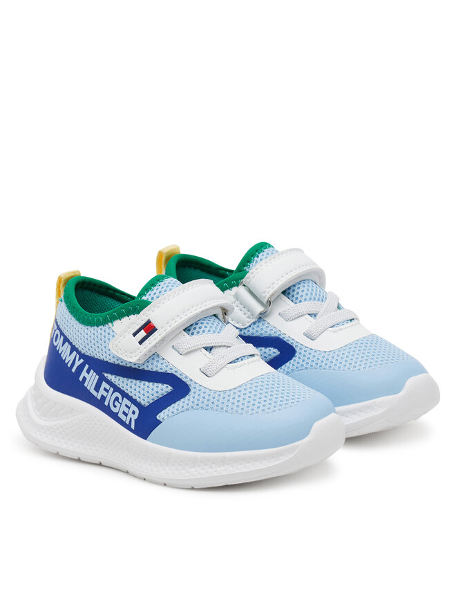 Tommy Hilfiger Αθλητικά Tommy Hilfiger Low Cut Lace-Up/Velcro Sneaker T1B9-33868-1756 M Γαλάζιο