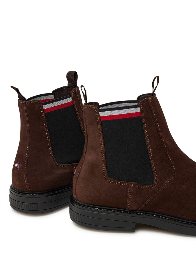 Tommy Hilfiger Sztyblety Tommy Hilfiger Outdoor Suede Chelsea FM0FM05191 Brązowy