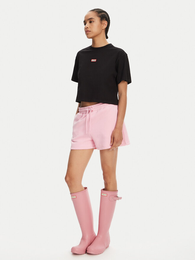 Hunter Hunter Póló Leona HARW0070251 Fekete Boxy Fit