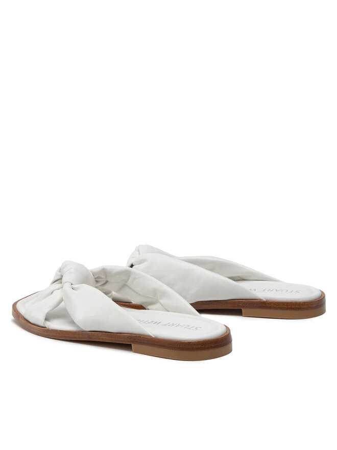 Stuart Weitzman Pantoletten Stuart Weitzman Playa Knot Slide SA247 Weiß