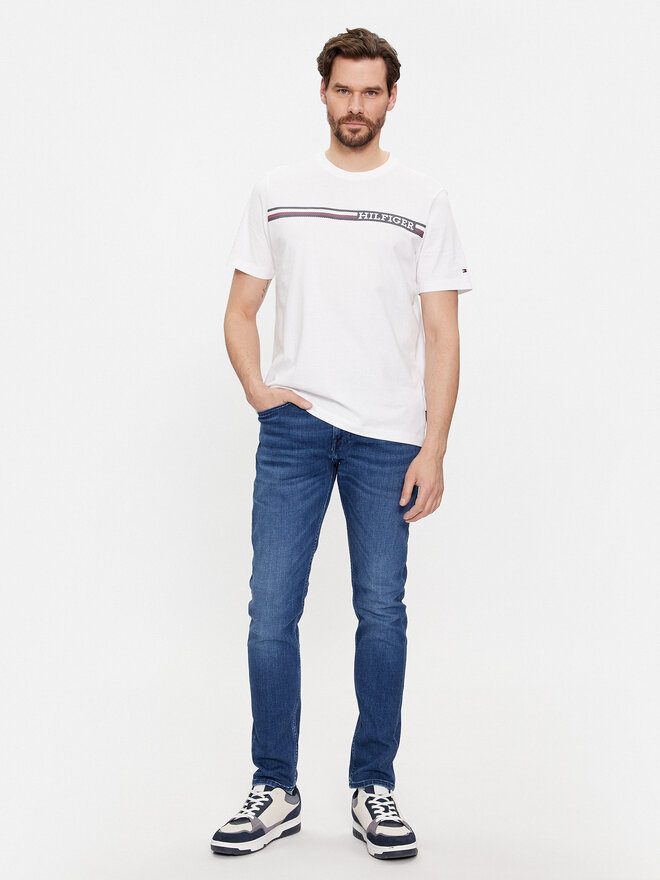 Tommy Hilfiger Tommy Hilfiger Camiseta Monotype MW0MW33688 Blanco Regular Fit