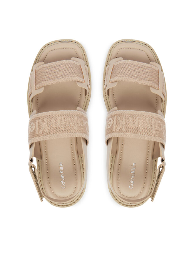 Calvin Klein Sandalen Calvin Klein Sq Molded Sandal Webb HW0HW02872 Beige