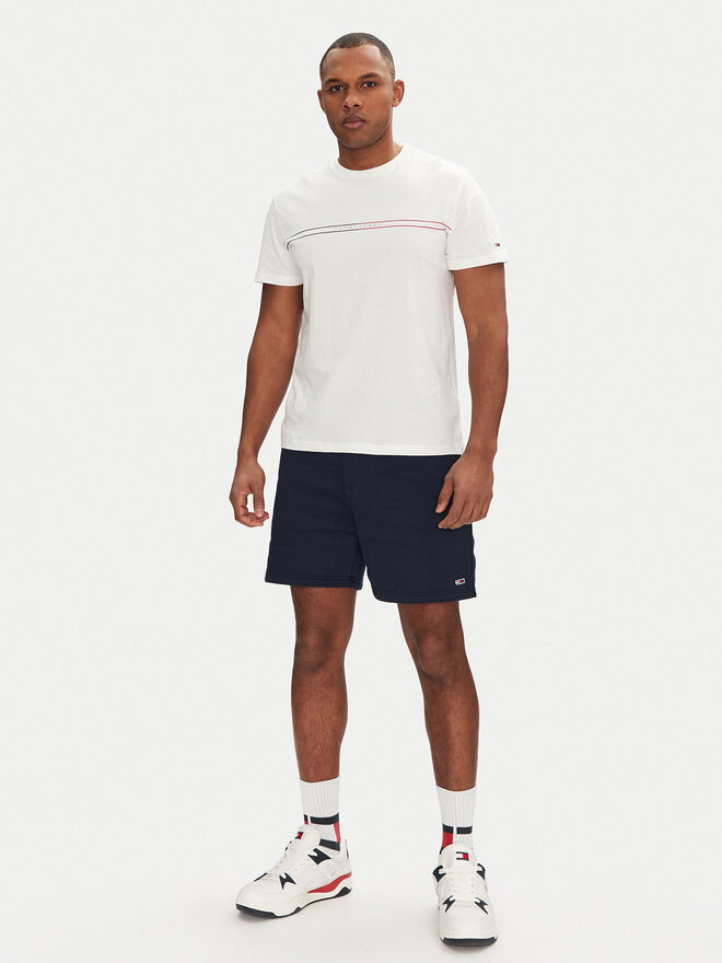 Tommy Jeans Tommy Jeans Marškinėliai Entry Graphic DM0DM20779 Balta Slim Fit