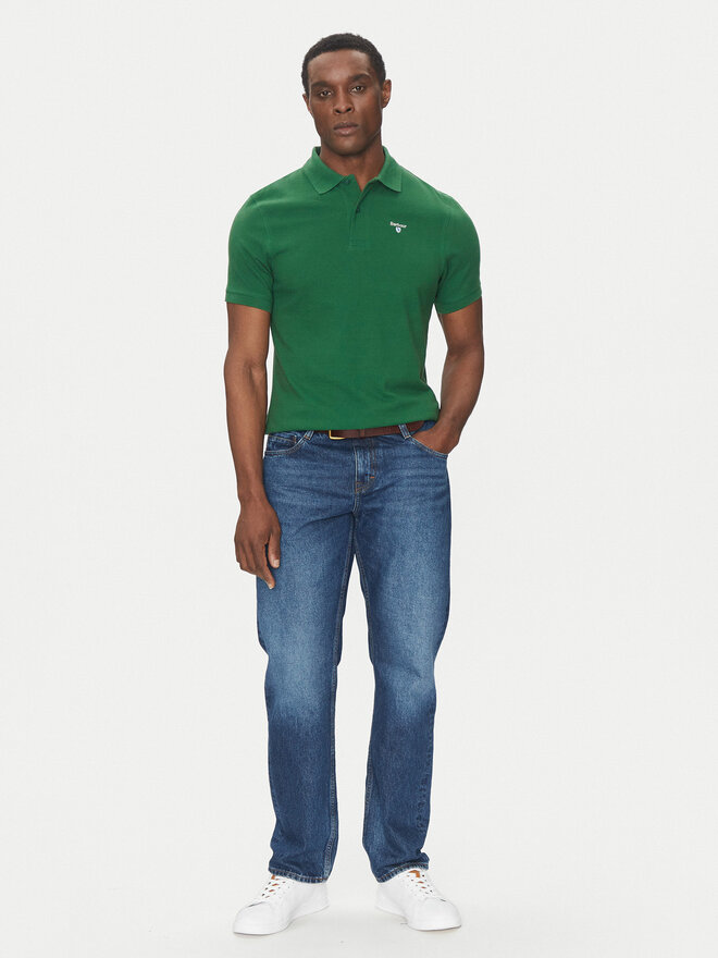 Barbour Barbour Poloshirt Original Sports MML0358OL72 Grün Tailored Fit