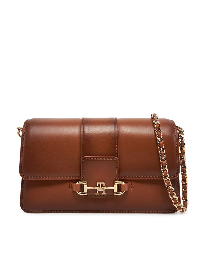 Tommy Hilfiger Torebka Tommy Hilfiger Heritage Leather Crossover Burn AW0AW17398 Brązowy