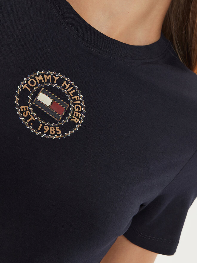 Tommy Hilfiger Tommy Hilfiger T-Shirt Nautical Graphic WW0WW43652 Blau Slim Fit