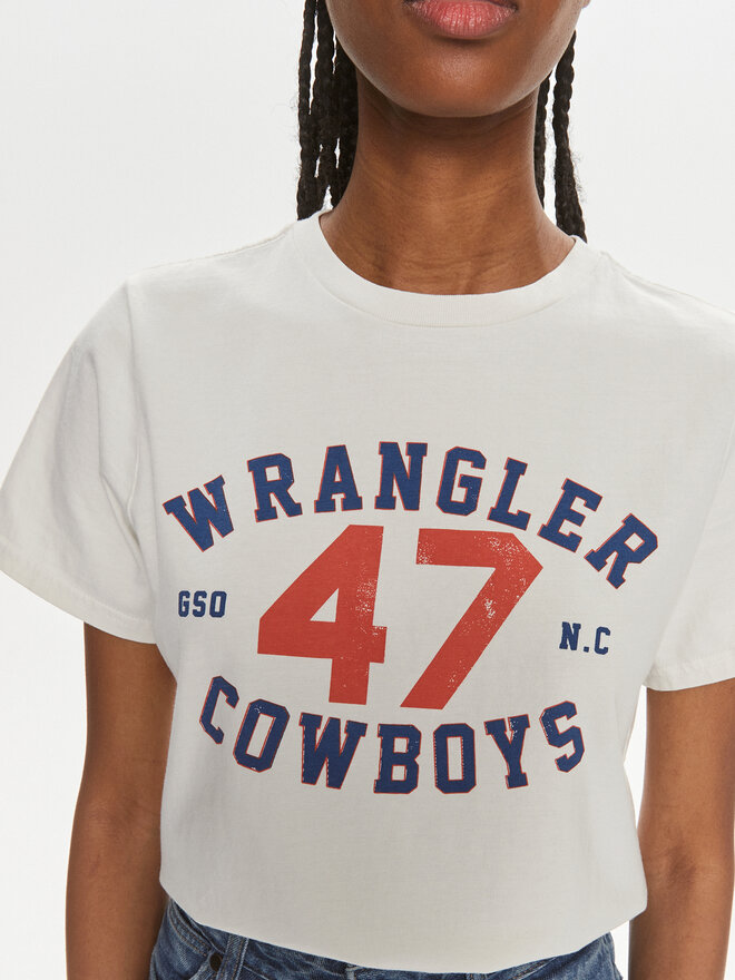 Wrangler Wrangler Camiseta 112350277 Écru Regular Fit