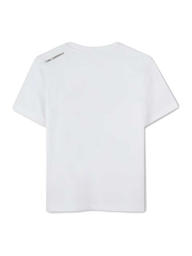 Karl Lagerfeld Kids Karl Lagerfeld Kids Póló Z30437 S Fehér Regular Fit