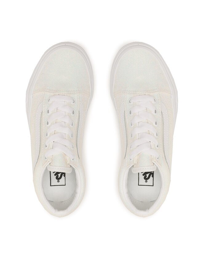 Vans old skool varsity suede true white top