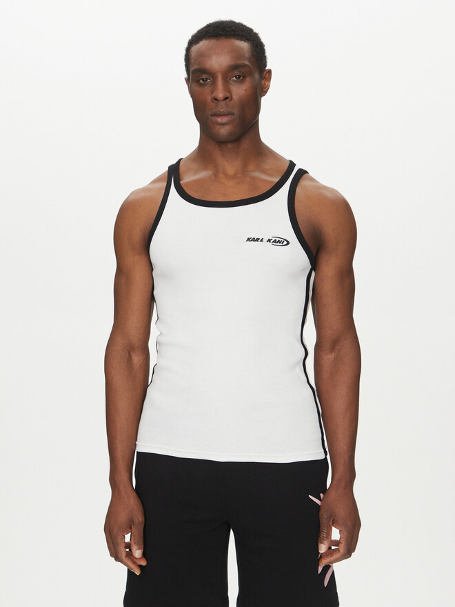 Karl Kani Karl Kani Tank top marškinėliai Ellipse 60310050 Balta Slim Fit