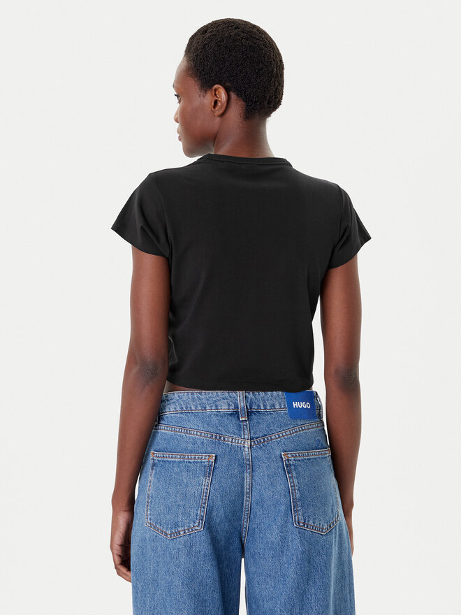 HUGO HUGO Camiseta Rhinestone 50551404 Negro Slim Fit