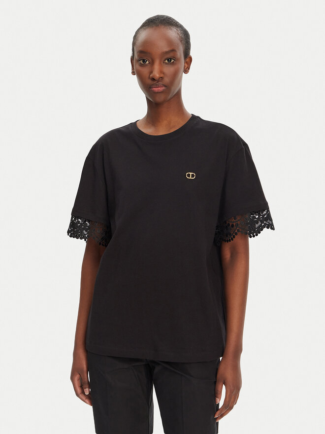 TWINSET TWINSET Camiseta 251TT2410 Negro Relaxed Fit