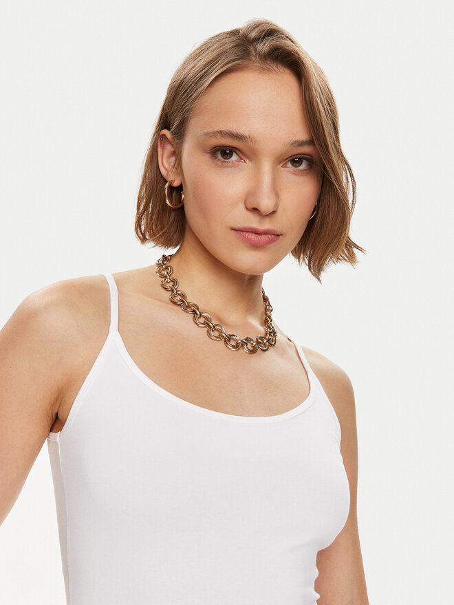 Gina Tricot Gina Tricot Τοπ 22470 Λευκό Slim Fit
