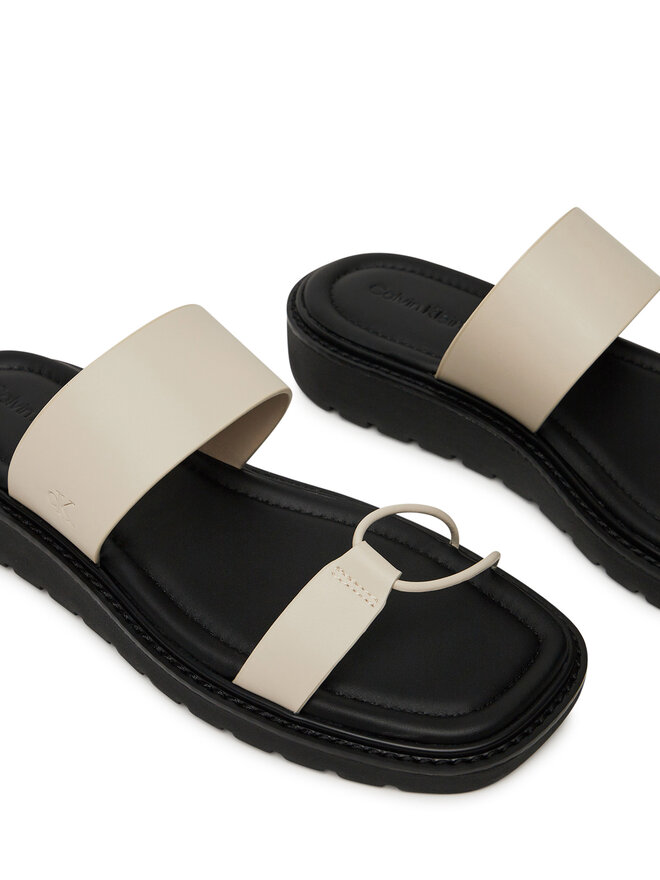 Calvin Klein Jeans Шльопанці Calvin Klein Jeans Rope Sandal Soft Lth Mg YW0YW01864 Écru