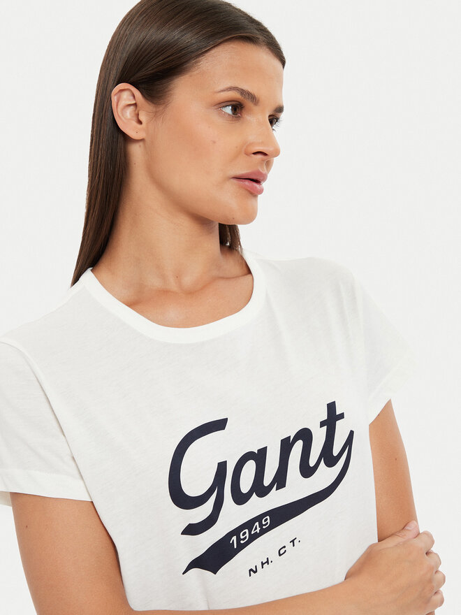 Gant Gant Camiseta Script Graphic 4200482 Blanco Regular Fit