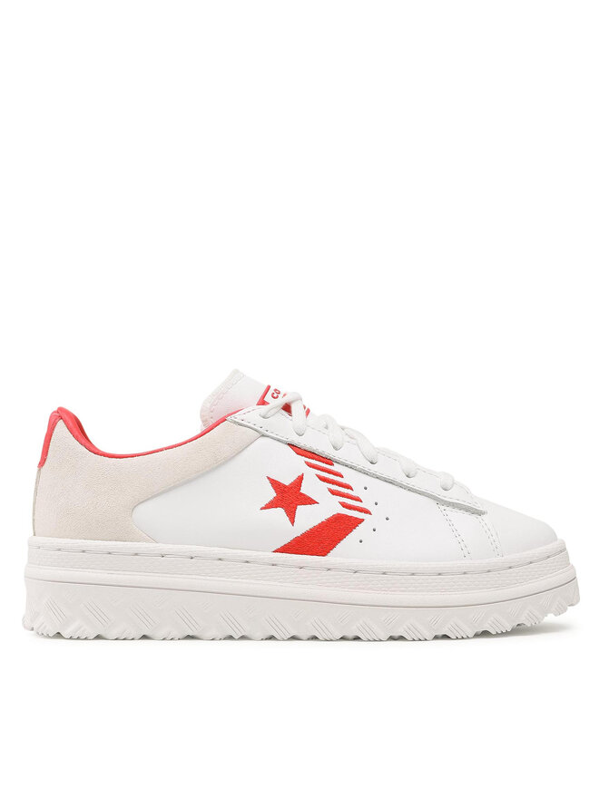 White and red leather converse new arrivals