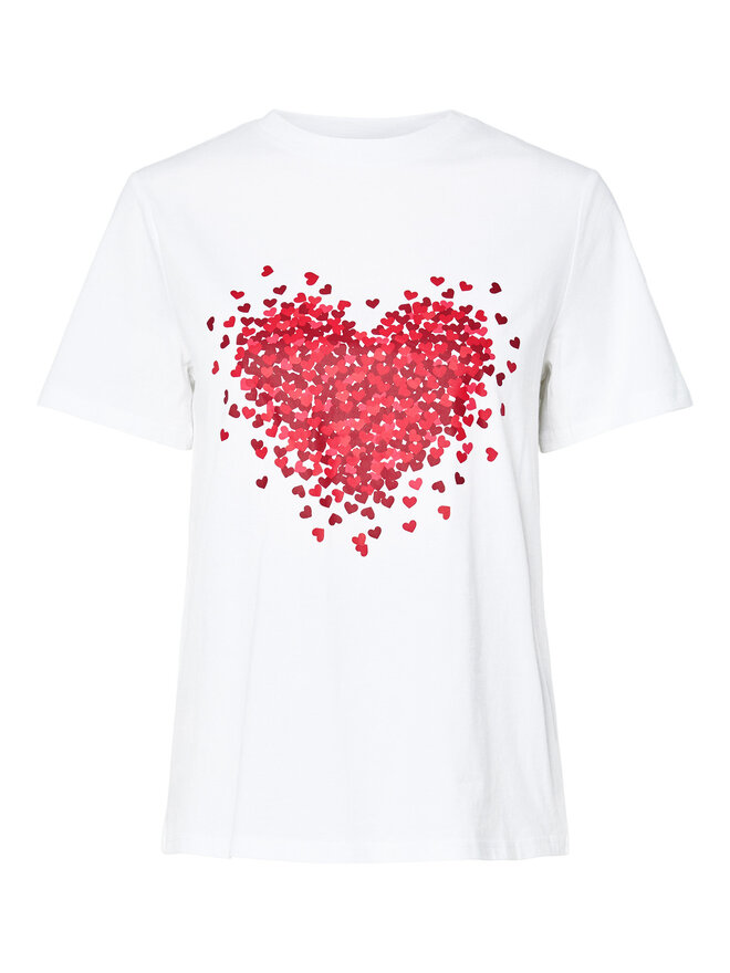 Pieces Pieces Camiseta Maria 17155082 Blanco Relaxed Fit