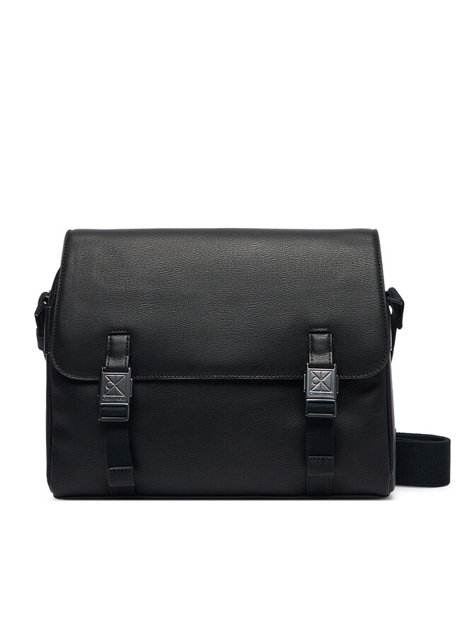 Calvin Klein Umhängetasche Calvin Klein Emblem Hw Flap Messenger LV04D3508G Schwarz