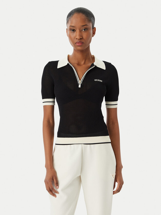Guess Guess Poloshirt V6GR04 Z0725 Schwarz Regular Fit