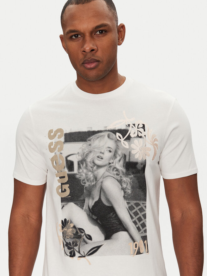 Guess Guess Marškinėliai M5GI33 KBW41 Balta Classic Fit