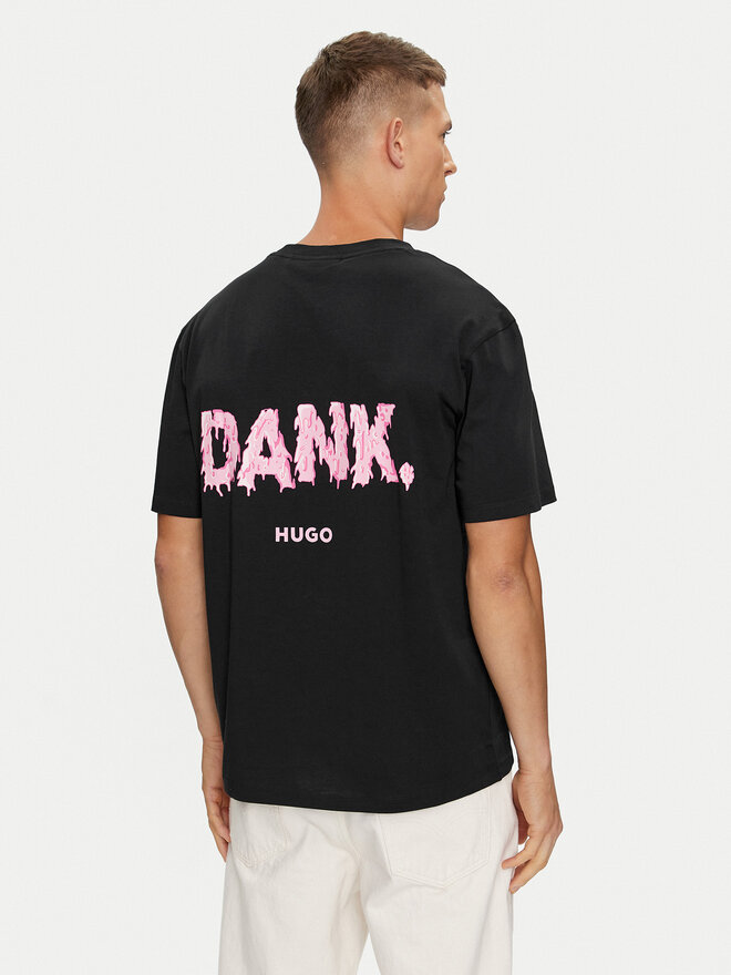HUGO Hugo T-Shirt Danckugo 50517645 Μαύρο Relaxed Fit