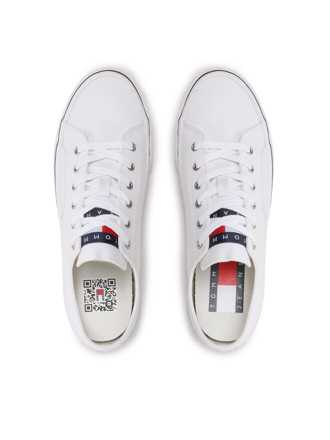 Tommy Jeans Tenisky Tommy Jeans Skate Canvas Ess EM0EM01175 Bílá