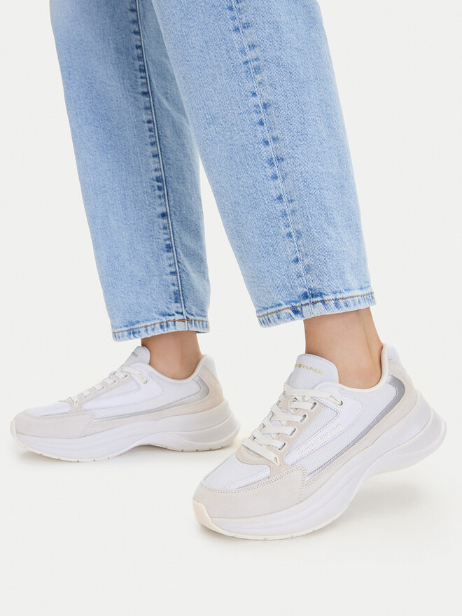 Tommy Hilfiger Sneakers Tommy Hilfiger Th Sporty Chic Runner FW0FW09187 Weiß