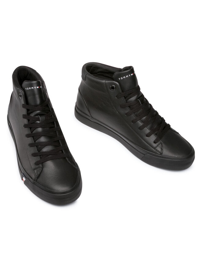 Tommy Hilfiger Sneakers Tommy Hilfiger Corporate Leather Sneaker High FM0FM02984 Schwarz