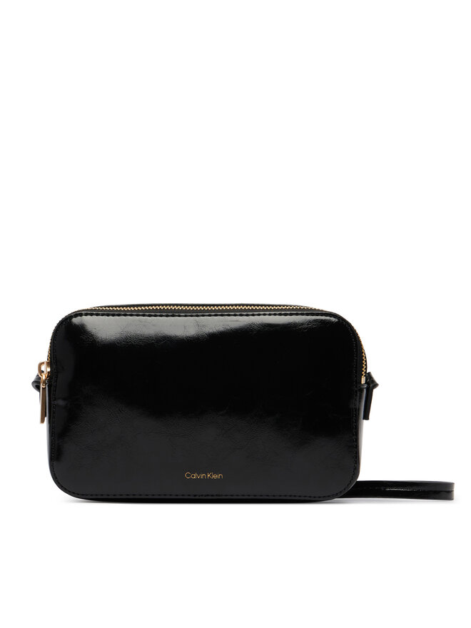 Calvin Klein Handtasche Calvin Klein Foil Logo Glossy  LV04F3539G Schwarz