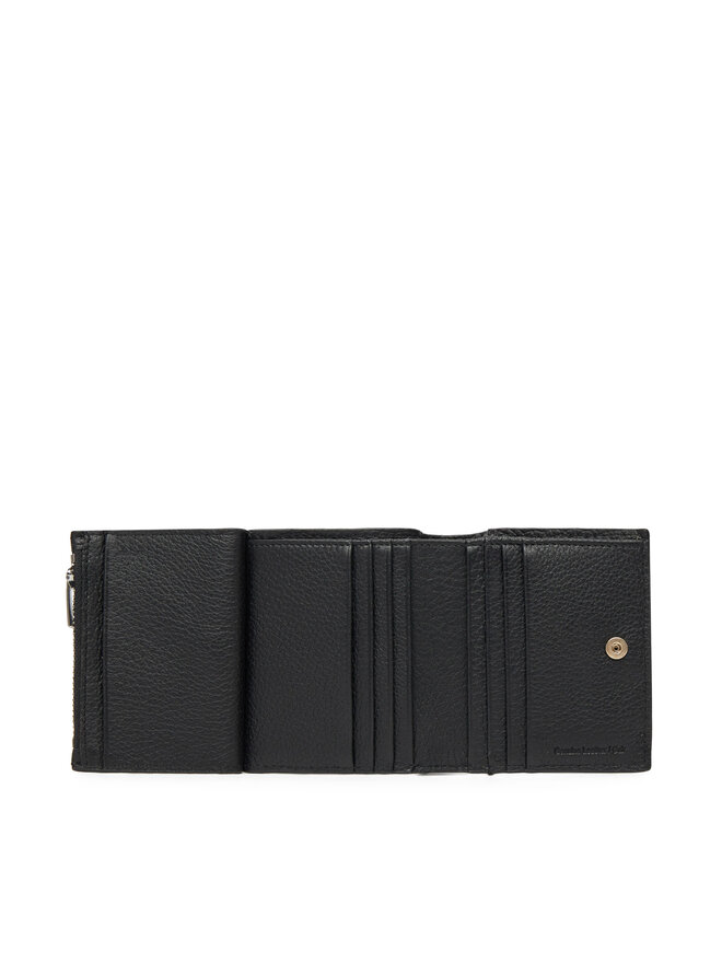 Calvin Klein Μεγάλο Πορτοφόλι Ανδρικό Calvin Klein Ck Leather Comp Trifold W C &Car LV04D1029G Μαύρο