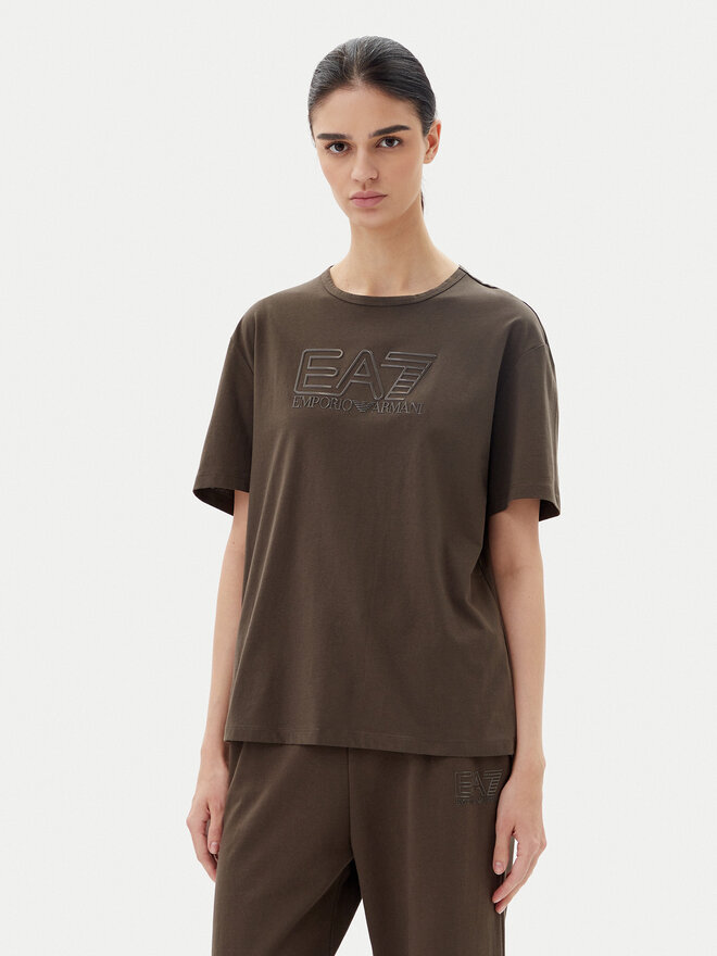 EA7 Emporio Armani EA7 Emporio Armani Camiseta 7W000098 AF12503 U6139 Marrón Loose Fit