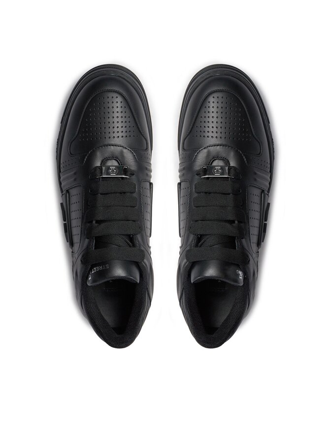 PHILIPP PLEIN Snīkeri PHILIPP PLEIN Leather Lo-Top Sneakers AACS MSC3843 PLE075N Melns