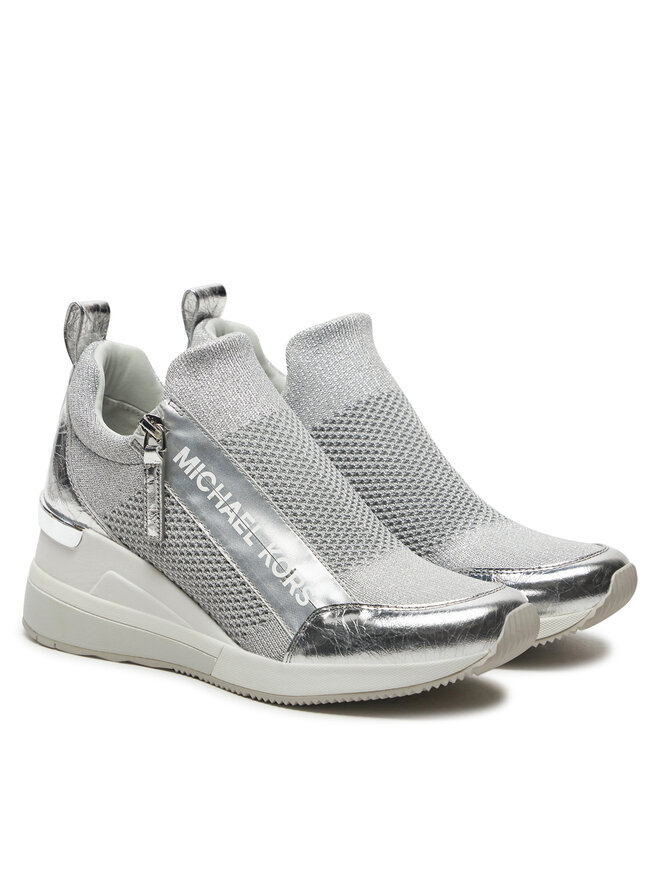 MICHAEL Michael Kors Αθλητικά MICHAEL Michael Kors Willis Wedge Trainer 43R5WIFS3D Ασημί