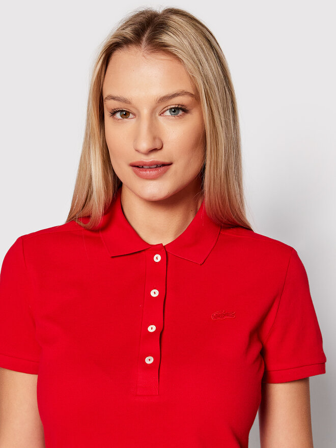Lacoste Lacoste Pólóing PF5462 Piros Slim Fit