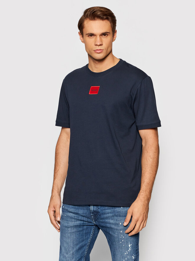 HUGO Hugo Футболка Diragolino212 50447978 Cиній Regular Fit
