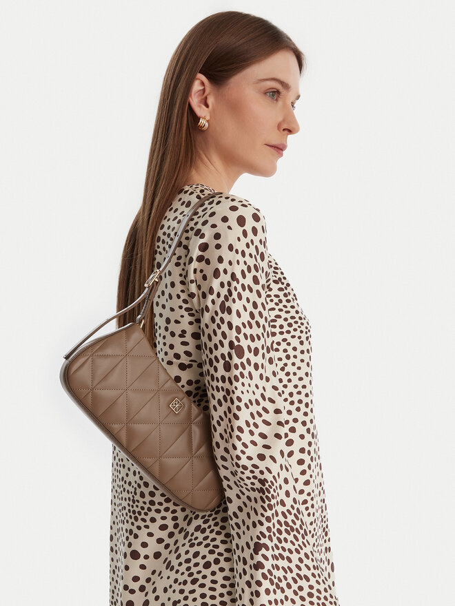 Calvin Klein Handtasche Calvin Klein Quilted Sm Shoulder Bag LV04F3327G Beige