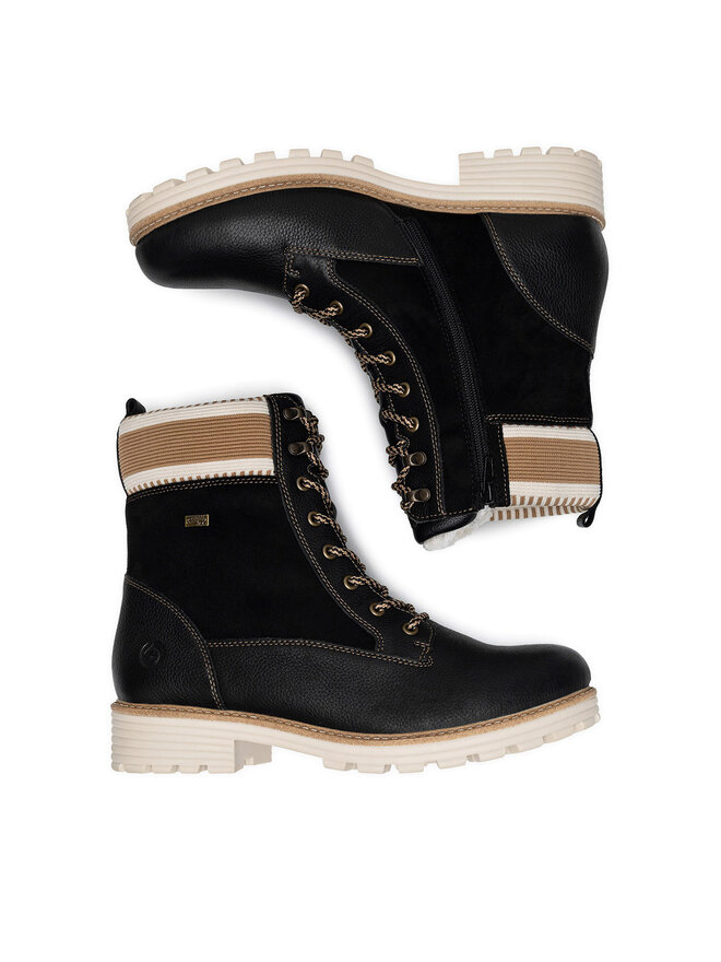 Remonte Schnürstiefeletten Remonte D0W77-03 Schwarz