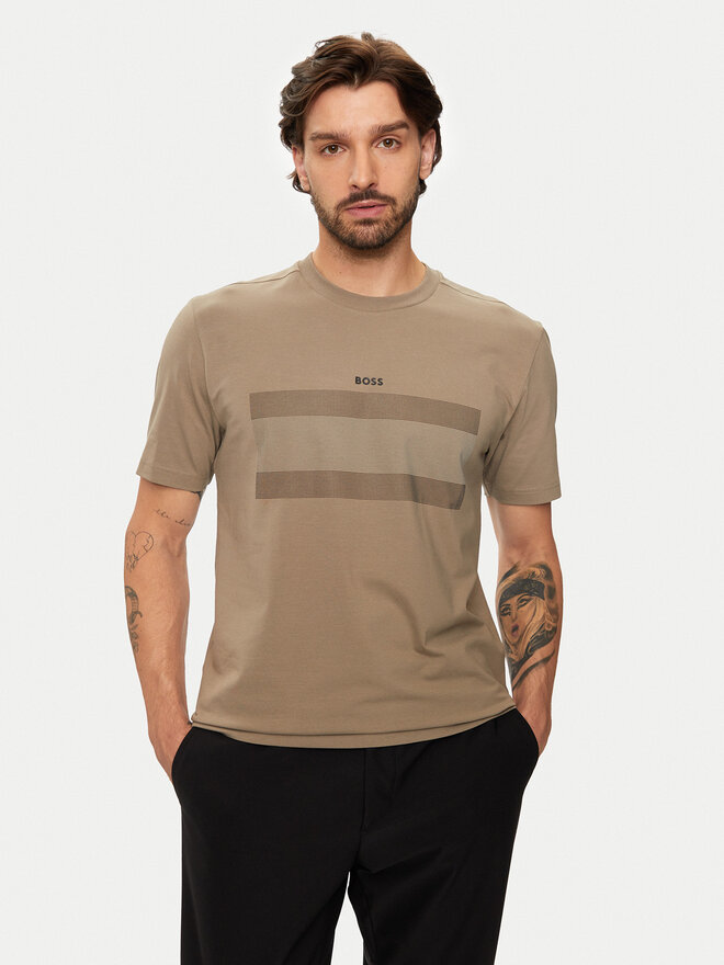 BOSS BOSS T-Shirt 50525224 Beige Regular Fit