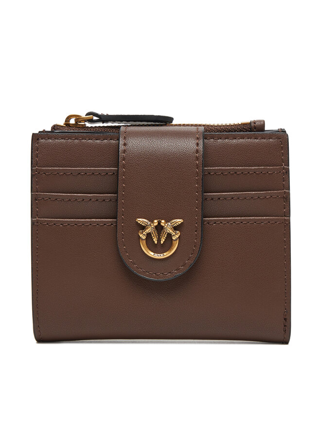 PINKO Malá dámská peněženka PINKO Multi Purpose Wallet AI 25-26 PCPL 103610 A0F1 Hnědá