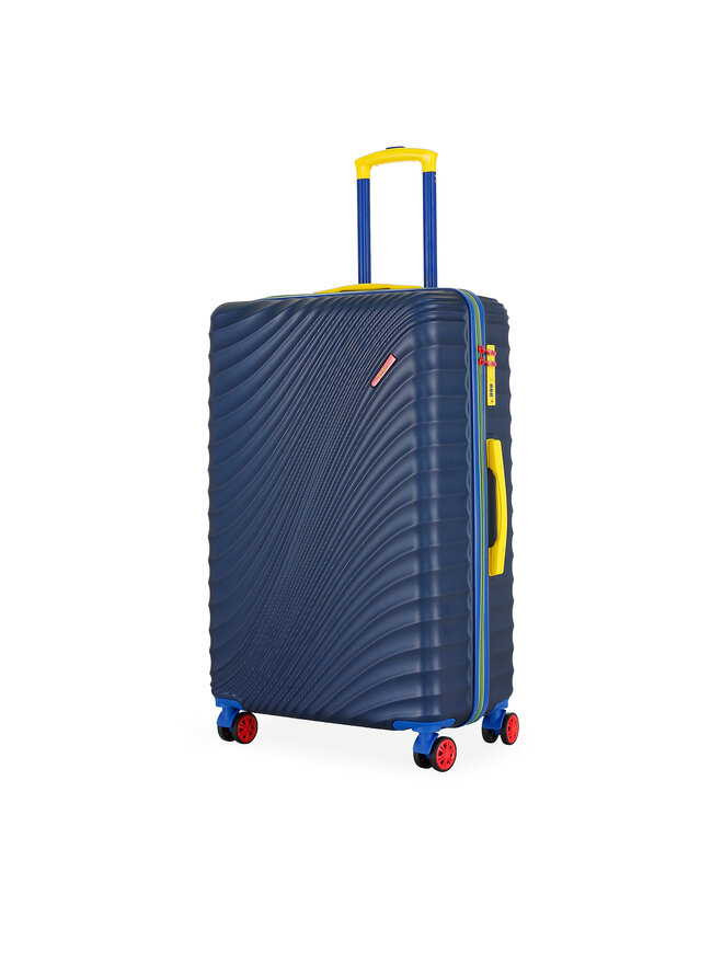 Semi Line Μεγάλη Βαλίτσα Semi Line T5937-3 Σκούρο μπλε