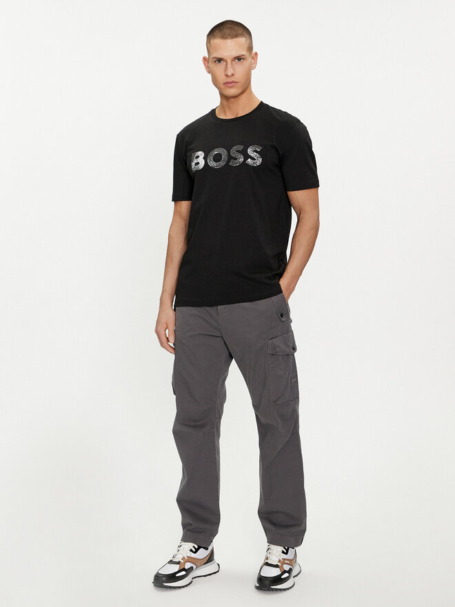 BOSS Boss Marškinėliai Te_Bossocean 50515997 Juoda Regular Fit
