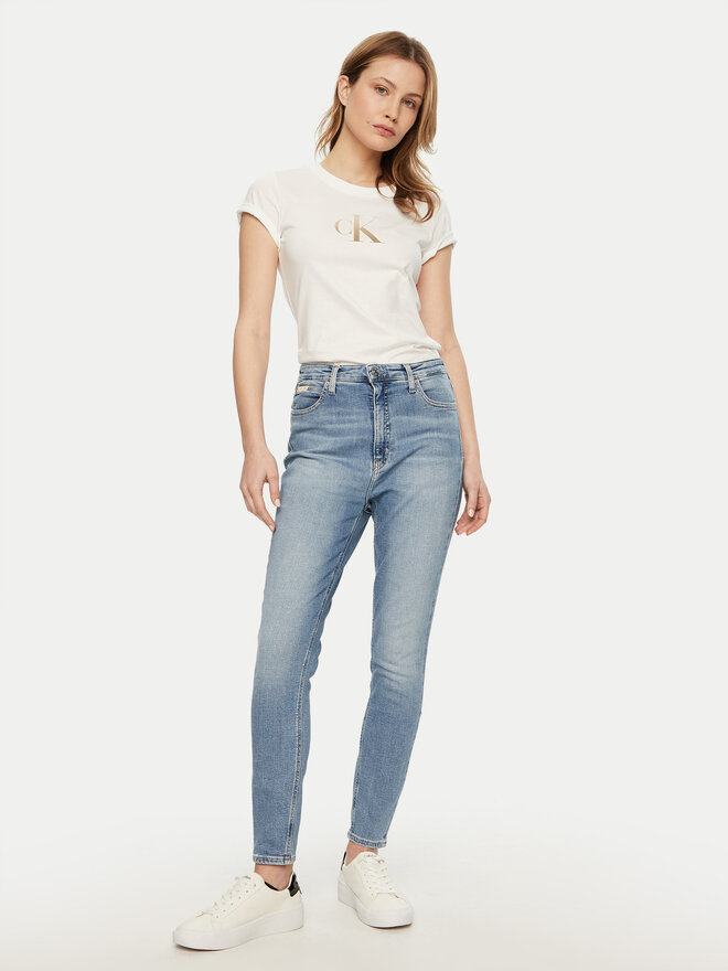 Calvin Klein Jeans Calvin Klein Jeans Camiseta Gradient J20J224982 Blanco Slim Fit