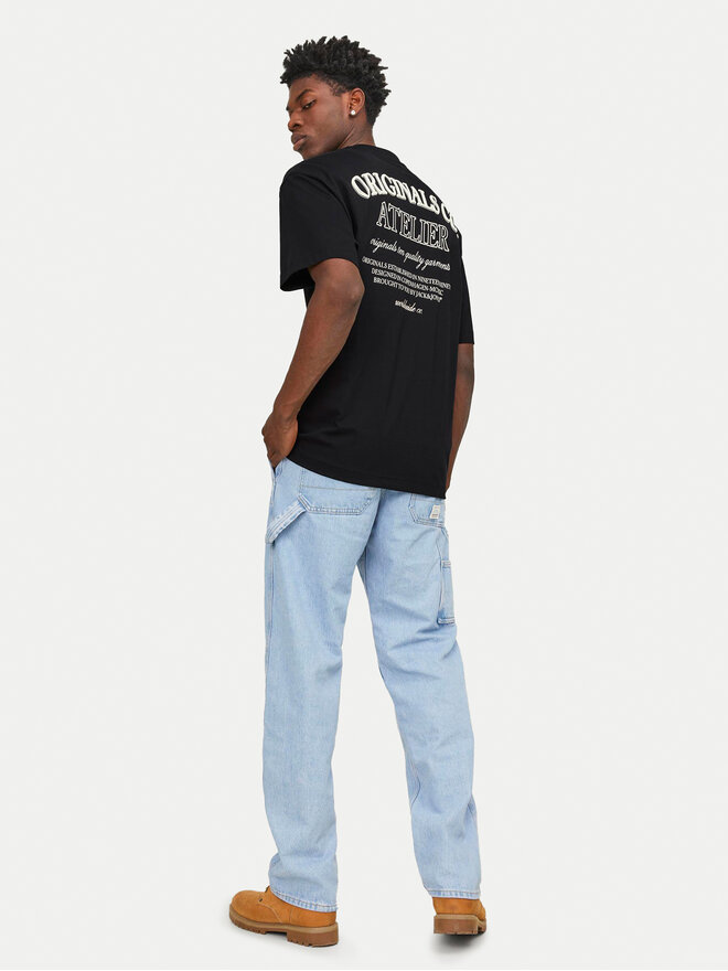Jack&Jones Jack&Jones Marškinėliai Santorini 12251776 Juoda Wide Fit